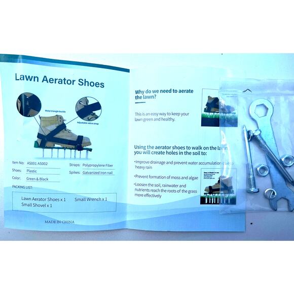 Pair Lawn Yard Grass Aerator Shoes Loosen The Soil & Root Growth Shoes for Lawn - Picture 8 of 8